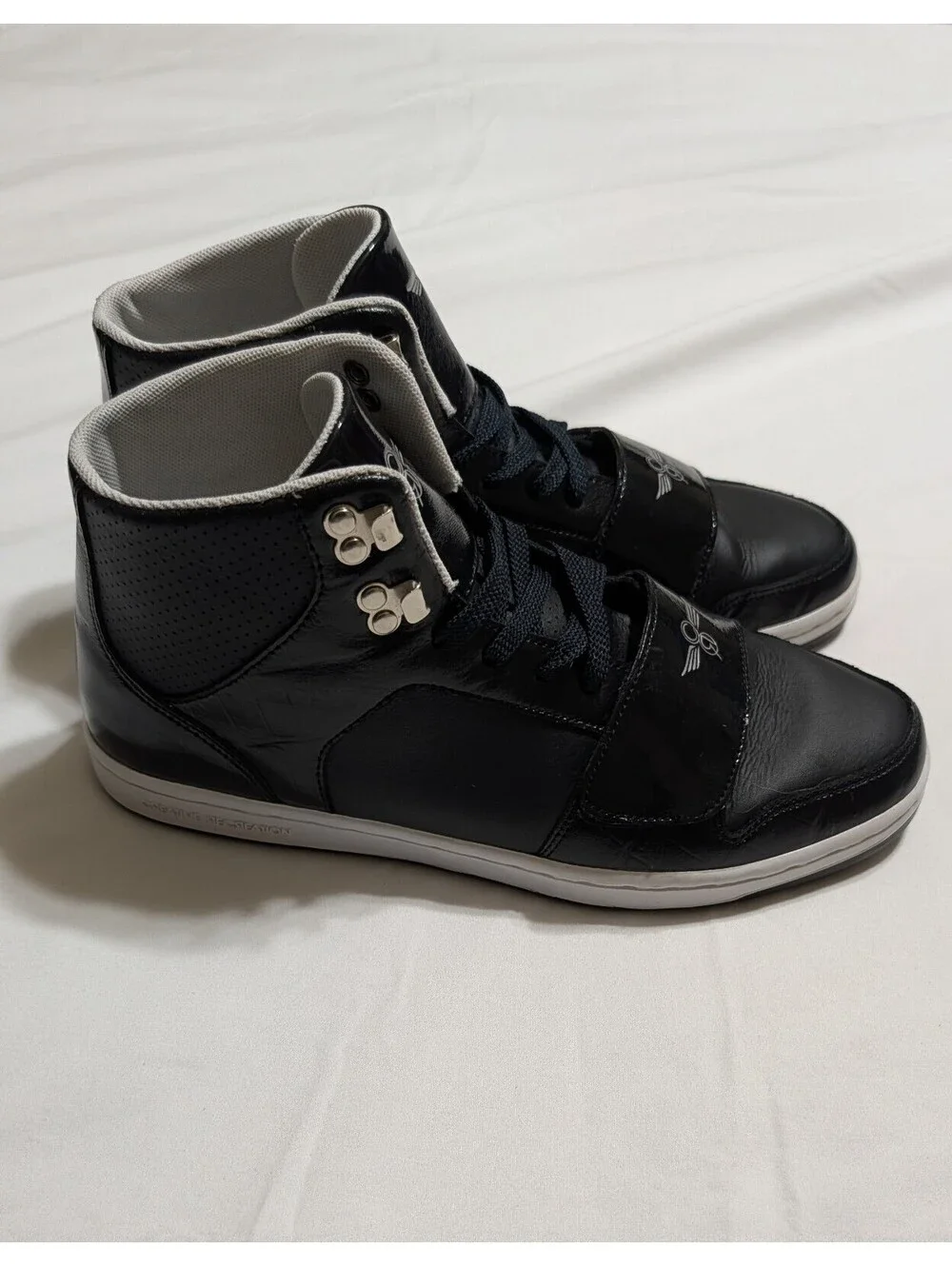 Creative Recreation Cesario Hi Black Patent Leather High Top Men's Size 9 CR439